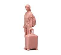 MagiDeal Figurine fille au 1/64e, accessoire train, décor ferroviaire, accessoires cinéma, micro-, dioramas, figurine en résine tirant une, Non Peint
