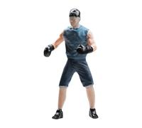MagiDeal Figurine miniature 1/64, cadeau d'anniversaire, pièce maîtresse, sculpture artificielle, simulation de personnes, pour salon de thé de ferme, Boxeur