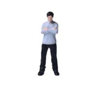 MagiDeal Figurines de diorama 1:64, personnages miniatures, décoration de bureau, centre de table, mise en scène, bras croisés, pour micro-, Blanc