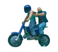 MagiDeal Figurines de motards à l'échelle 1:64 pour diorama ou micro- sur table de sable, Bleu