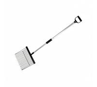 MagiDeal Fourche de Nettoyage Écurie Fourche Fumier Fourche à Litière Fourche à Foin Outil de Nettoyage d'Écurie Métal Tête Large pour Soulever Fumier et