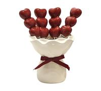 MagiDeal Fourchettes à fruits en forme de cœur avec support, fourchettes à salade, fournitures de fête de mariage, fourchette à dessert créative et élégante, Pot de Crème