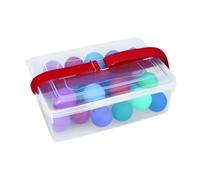 MagiDeal Game de fête des balles swing, jeu au avec 30 balles, avec un jeu familial amusant de ceinture pour l'été, les vacances, la cour, la pelouse, la, Ceinture élastique Rouge