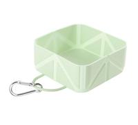 MagiDeal Gamelle Pliable pour Chien de 10,5 x 10,5 x 4,5 cm, en Silicone, multifonctionnelle, Portable, pour Nourriture et Eau, pour Pique-Nique et, Vert