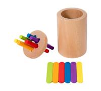 MagiDeal Gobelet de tri de couleurs pour enfants, jouets d'éducation précoce, jouet de tri de correspondance des couleurs, boîte de classification en bois, Couverture Simple