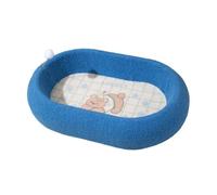 MagiDeal Griffoir pour Chat, Planche à griffer pour Chats d'intérieur, Protection des Meubles, Jouet Balle Inclus, lit pour Chat, Bleu Foncé