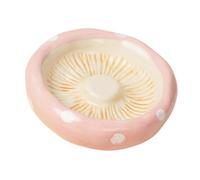 MagiDeal Hamster Bowl de Nourriture en céramique, Bol de cobayes, Hamster fournit Une Dessin animé Petit Animal d'alimentation Animal pour Hamster, Tête de Champignon