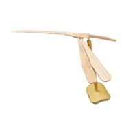 MagiDeal Hélicoptère volant jouet d'extérieur, jouet de bureau à faire soi-même, éducative en bambou, à frotter les mains pour le parc, les fêtes, S