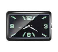 MagiDeal Horloge autocollante rectangulaire pour Tableau de Bord de Voiture, Horloge Lumineuse analogique pour étagère, vélo, Voiture, Bateau, Noir Horizontal