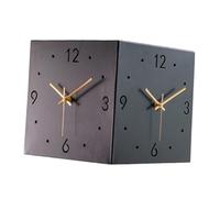 MagiDeal Horloge Murale d'angle Double Face avec lumière, décoration Murale silencieuse, sans, pour café, Cuisine, Bureau, Chambre à Coucher