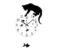 MagiDeal Horloge Murale en Acrylique pour Chambre d'enfant, Installation Facile, Pendule Simple et créatif, Dessin animé, pour café, Salle à Manger, 32cmx50cm