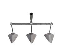 MagiDeal Houe de Jardin à tête Triangulaire, espacement réglable, en Acier, pour désherbage, aménagement paysager, Outil de Jardinage pour Le Jardinage, 50 Cm à Trois Têtes