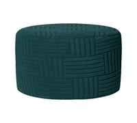 MagiDeal Housse de Pouf Ronde avec élastique en Bas, Housse Extensible pour Pouf de Salon, Vert