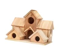 MagiDeal Hummingbird Nest Hanging Hut Wood Bird House for Robins Outdoor Finches