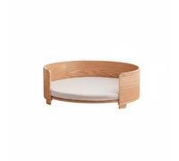 MagiDeal Industrial Shelter Nid pour Animaux Entouré Surélevé Facile à Nettoyer Couvre Lavable Solution Pratique Bonne Adapté pour Repos Animaux Maison, Bois Naturel, Petit