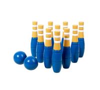 MagiDeal Jeu Bowling Enfant en Bois avec Quilles et Boule Classiques pour Coordination Oeil Main et Jeu Interactif en Famille Adapté aux Activités Intérieures et Extérieures, Petit