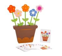 MagiDeal Jeu d'association pour tout-petits, blocs de bois en forme de fleurs, jouet éducatif pour développer la mémoire et la construction chez les