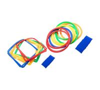 MagiDeal Jeu de marelle avec anneaux, portable et multicolore, idéal pour l'entraînement d'agilité et les fêtes d'enfants à partir de 3 ans.