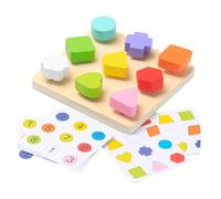 MagiDeal Jeu de société Assorti, Puzzle en Bois, éducation précoce, Pratique de la réflexion, Coordination œil-Main des Tout-Petits, Jouet éducatif pour, Correspondance de Forme