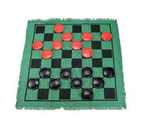 MagiDeal, jeu de, tapis réversible 3 en 1, jeu de société familial, cadeau de fête de barbecue, dames géantes classiques, VERT