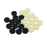 MagiDeal Jeu d'échecs Backgammon 24 pièces, accessoire universel empilable pour jeu de backgammon, pour s'amuser en famille, Noir Blanc