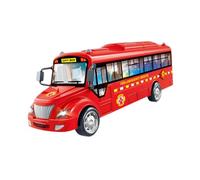 MagiDeal Jouet de Bus pour enfants, jouet à inertie, véhicule ornements, détails fins, adapté aux enfants de 2 à 8 ans, avec porte ouvrable, éducatif, urgence incendie