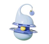 MagiDeal Jouet d'intelligence pour Chat avec Distributeur de friandises et Balle à Clochette. Jeu interactif Unique, Multifonctionnel, Portable et Facile à, Bleu