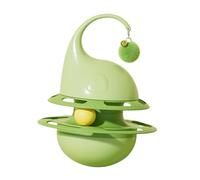 MagiDeal Jouet d'intelligence pour Chat avec Distributeur de friandises et Balle à Clochette. Jeu interactif Unique, Multifonctionnel, Portable et Facile à, Vert