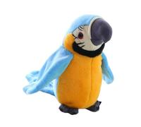 MagiDeal Jouet en Peluche Perroquet Parlant, Oiseau Parlant, Apprentissage précoce, Cadeau d'anniversaire, Jouet en Peluche Perroquet électrique pour garçons, Bleu