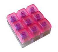 MagiDeal Jouet Fidget Clavier Portable Polyvalent Accessoires Bouton Mécanique Clavier Fidget Porte-clés pour Bureau Maison Anniversaire, Rose, 9 Claviers