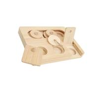 MagiDeal Jouets pour Cochon d'Inde Jouets d'alimentation Jeu de Puzzle Portable Fournitures pour Animaux de Compagnie Enrichissement en Bois Jouet de Recherche, 18x14x3cm