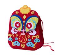 MagiDeal Kit de couture pour enfants, sac à bandoulière, enveloppes rouges, artisanat, apprendre à coudre, artisanat du Nouvel An chinois fait à la main, Rouge