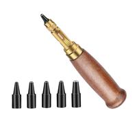 MagiDeal Kit de Perforation pour Ceinture en Cuir avec Pointes de 1,5 à 4 mm, Professionnel et Polyvalent, Accessoire pour maroquiniers, Outil de Perforation, Brun