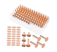 MagiDeal Kit de Rivets pour la Fixation du Cuir, sans rondelles de gabarit, Outil de réparation des bavures et de Pose de Rivets pour Chaussures, Sacs à Main,