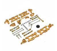 MagiDeal Kit de Tissu Ensemble Pièces Voiture Rc Accessoires Métal Amélioration Précision Compatibles 1/12 1/14 Aluminium CNC pour Conduite Tout-Terrain Circuit Loisirs à Domicile, Gold