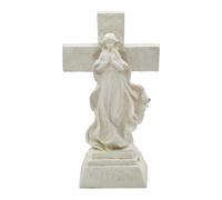 MagiDeal Lampe Solaire Croix Vierge Marie pour Jardin, Statue catholique, Lampe d'extérieur pour la fête des mères, entrée, terrasse, Cour, Maman, Papa,