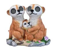 MagiDeal Lampe Solaire de Jardin en Forme de Famille de Suricates, Figurine Animale pour Pelouse, Jardin et