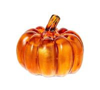 MagiDeal Lanterne citrouille lumineuse d'Halloween, sculpture créative, figurine décorative, décoration d'Halloween pour intérieur, extérieur, fête, or