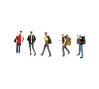 MagiDeal Lot 5 figurines randonneurs à l'échelle 1/64, modèle 3D réaliste, accessoire photo, poses réalistes pour décoration bureau ou table à, Style C