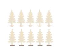 MagiDeal Lot de 10 décorations de Sapin de Noël en Bois Brut, à découper soi-même, pour travaux manuels, Dessins, Scrapbooking, projets d'écriture, 17.8 Cm X 9.1 Cm