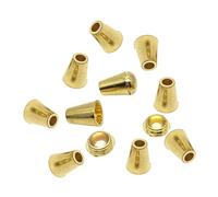 MagiDeal Lot de 10 Embouts de Cloche, Embouts de Cordon, Fournitures de décoration polyvalentes, Embouts de Corde à Tirer, Clips à Bascule pour Cordon en, Or