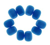 MagiDeal Lot de 10 Mini Bonnettes pour microphone, anti-vent, en mousse, Bleu