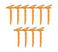 MagiDeal Lot de 10 piquets d'ancrage pour Serviette de Plage, Coupe-Vent, Pratiques pour Tapis d'extérieur, pour randonnée, Camping, détente au Bord de, Orange
