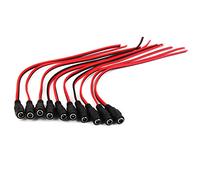 MagiDeal Lot de 10pcs 12V DC Alimentation Queue de Cochon Femelle 5.5*2.1mm Câble Fil de Fiche Pour CCTV de Sécurité