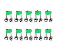 MagiDeal Lot de 10Pcs Alarme Leurre Pince à Canne à Cloche Double