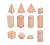 MagiDeal Lot de 12 Blocs de Formes géométriques 3D pour garçons et Filles, Jeu de mathématiques sensoriel, pour Salle de Classe, Maternelle
