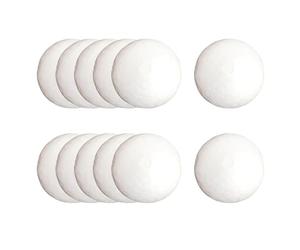 MagiDeal Lot de 12 Boules de Noël en Mousse Blanches, Demi-Cercle Boules de Polystyrène, Décoration de Noël pour Loisirs Créatifs, Bricolage, Fêtes, Thanksgiving, Anniversaires, Diamètre 10 cm
