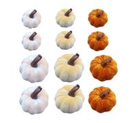MagiDeal Lot de 12 citrouilles artificielles en velours, en tissu, en mousse, pour l'automne, pour une décoration de cheminée, pour Thanksgiving