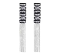 MagiDeal Lot de 12 extensions de cheveux à paillettes et à, résistantes à la chaleur, de 50 cm, pour cadeaux, mariages, déguisements et concerts, Argent