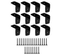 MagiDeal Lot de 12 supports anti-ouragan pour pergola, avec vis, en acier galvanisé, pour pergola en bois, 2.95x3.7 Pouces